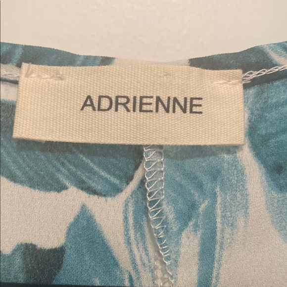 Adrienne Blue/Green and White Sleeveless Tank Top - Picture 3 of 7